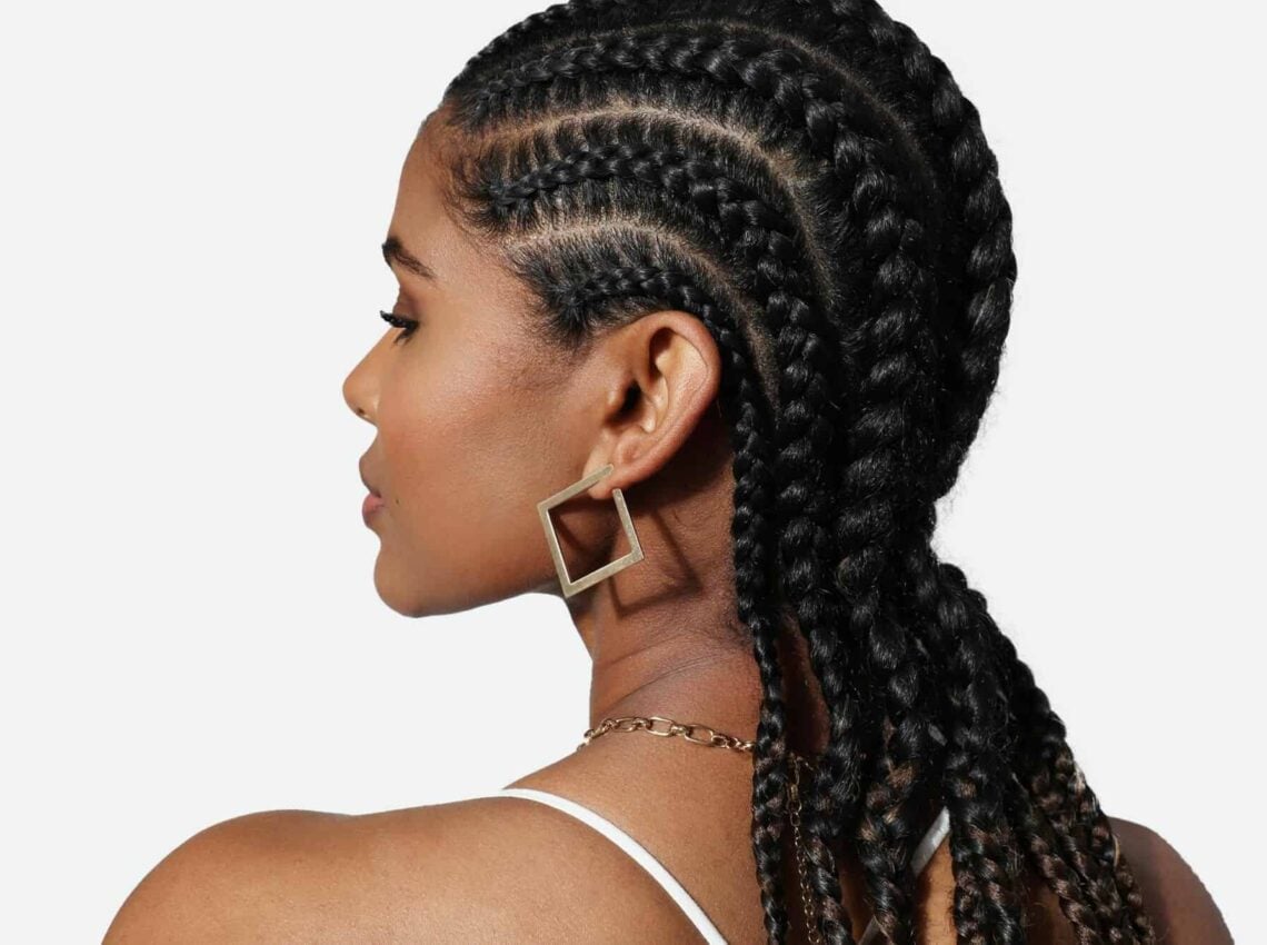 Mid-Back Cornrows With Braided Extensions — Jumbo Braided Hairstyles 2027