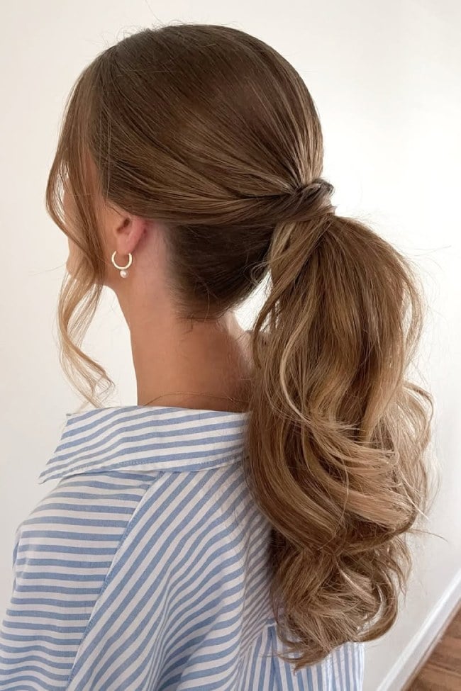 Low Ponytail With Wrapped Base Low Ponytail With Wrapped Base — Ponytail Hairstyles 2027 for Long Hair