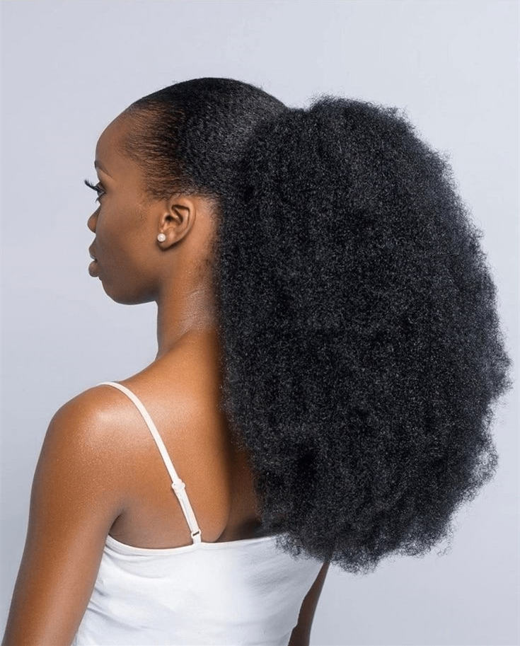 Black Afro Texture Ponytail Black Afro Texture Ponytail — Ponytail Hairstyles 2027 for Curly Hair