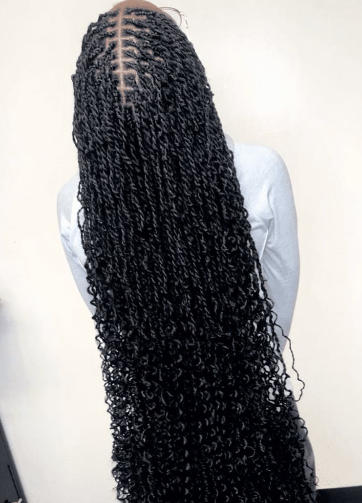 Black Island Twists With Voluminous Curly Ends Black Island Twists With Voluminous Curly Ends — Island Twists 2027