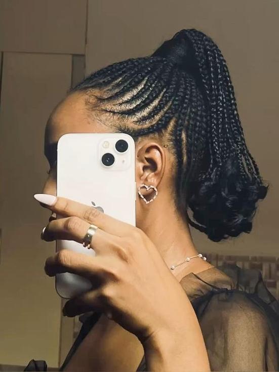 High Braided Black Ponytail With Curly Texture High Braided Black Ponytail With Curly Texture — Birthday Ponytail Hairstyles 2027