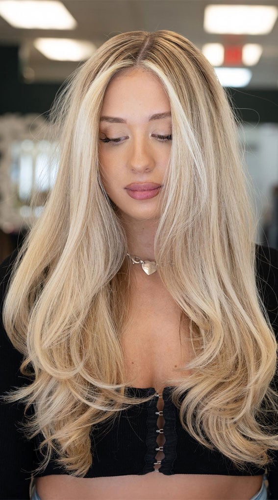 Ash Blonde Collarbone With Platinum Highlights And Curtain Bangs Ash Blonde Collarbone With Platinum Highlights And Curtain Bangs — Blonde Hair 2027 for Olive Skin